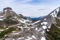 Helicopter aerial view of Banff National Park