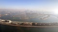 Helicopter aerial view of Palm Jumeirah and Dubai Marina Royalty Free Stock Photo