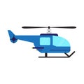 Helicopter aircraft vehicle symbol flat style. Vector illustration Royalty Free Stock Photo