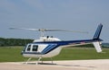 Helicopter at airfield Royalty Free Stock Photo