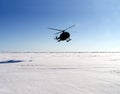 Helicopter in Antarctica