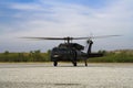 Helicopter blackhawk on the ground Royalty Free Stock Photo