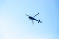 Helicopter, blue sky Royalty Free Stock Photo