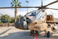 Helicopter Boeing AH-64A Peten Apache displayed at the Israeli Air Force Museum