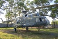 Helicopter from Cambodia war at Siem Reap war museum Royalty Free Stock Photo