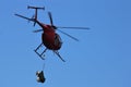 Helicopter Carrying Mountain Goat Royalty Free Stock Photo