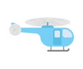 Helicopter cartoon isolated. Chopper Flying transport with propeller. Vector illustration