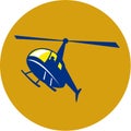 Helicopter Chopper Flying Circle Retro Royalty Free Stock Photo