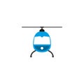 Helicopter, chopper icon. Vector illustration, flat design. Royalty Free Stock Photo