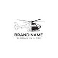 Helicopter with city crypto and finance shaped inside logo vector design element