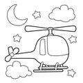 Helicopter Coloring Page Royalty Free Stock Photo