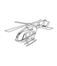 Helicopter coloring page