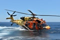 Helicopter Crashes In A Ocean Clear Sky