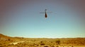 Helicopter in the Desert Royalty Free Stock Photo
