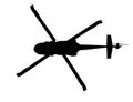 Black hawk helicopter vector silhouette Royalty Free Stock Photo
