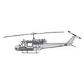 Helicopter detailed silhouette. Vector EPS 10 isolated on a white background Royalty Free Stock Photo