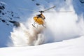 helicopter dropping explosive charges for controlled avalanches
