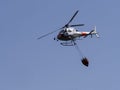 Helicopter extinguishes fire July 13, 2012, Tortoli, Sardinia, Italy