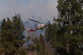 Helicopter Fighting Forest Fire Royalty Free Stock Photo