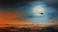 Helicopter On Mars Concept Art: Romantic Moonlit Seascapes In Dutch Style