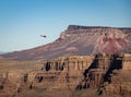 Helicopter flying over Grand Canyon West Rim - Arizona, USA Royalty Free Stock Photo