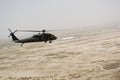 Helicopter flying over Iraq Royalty Free Stock Photo