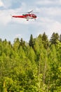 Helicopter in forest Royalty Free Stock Photo