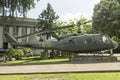 Helicopter in front of History museum in Ho Chi Minh, Vietnam