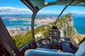 Helicopter on Gibraltar Rock Royalty Free Stock Photo