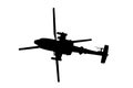 Helicopter gunship silhouette Royalty Free Stock Photo