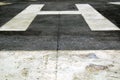Helicopter helipad with white marker Royalty Free Stock Photo