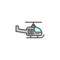Helicopter icon in colored version Royalty Free Stock Photo