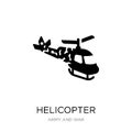 helicopter icon in trendy design style. helicopter icon isolated on white background. helicopter vector icon simple and modern