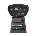 Helicopter instrument and control panel on white. 3D illustration Royalty Free Stock Photo