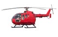 Helicopter isolated Royalty Free Stock Photo