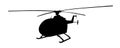 Helicopter isolated vector silhouette Royalty Free Stock Photo