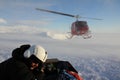 Helicopter landing in Antarctica Royalty Free Stock Photo