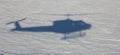Helicopter landing in Antarctica