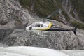 Helicopter landing on Franz Josef Glacier Royalty Free Stock Photo