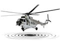 Helicopter landing illustration