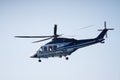 Helicopter landing on an offshore oil-plant