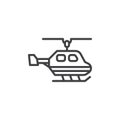 Helicopter line icon