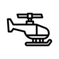 helicopter line icon illustration vector graphic