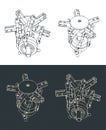 Helicopter main rotor isometric drawings