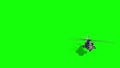 Helicopter mh-53 m pave low takes off top green screen3D rendering