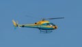 Helicopter passing over Torremolinos Spain Royalty Free Stock Photo