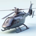 Helicopter model on light background.