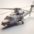 Helicopter model on light background.