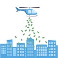 Helicopter money to support the economic system in times of crisis, and the collapse of financial markets. Monetary