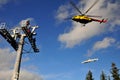 Helicopter mounting (wire-rope pulley battery) Royalty Free Stock Photo